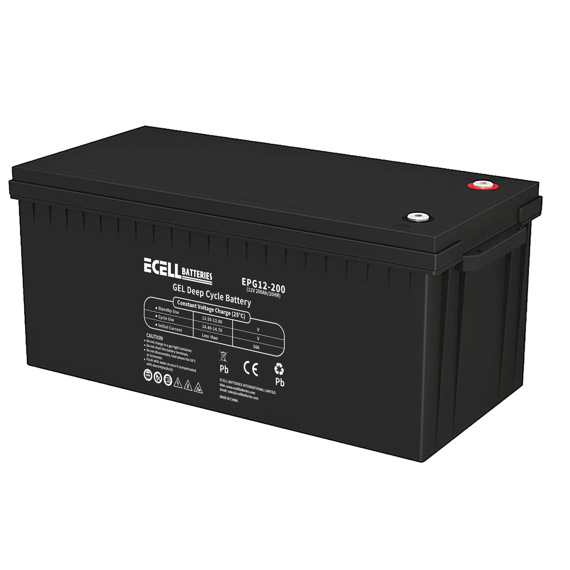 EPG12-200B, 12V 200Ah, 50A