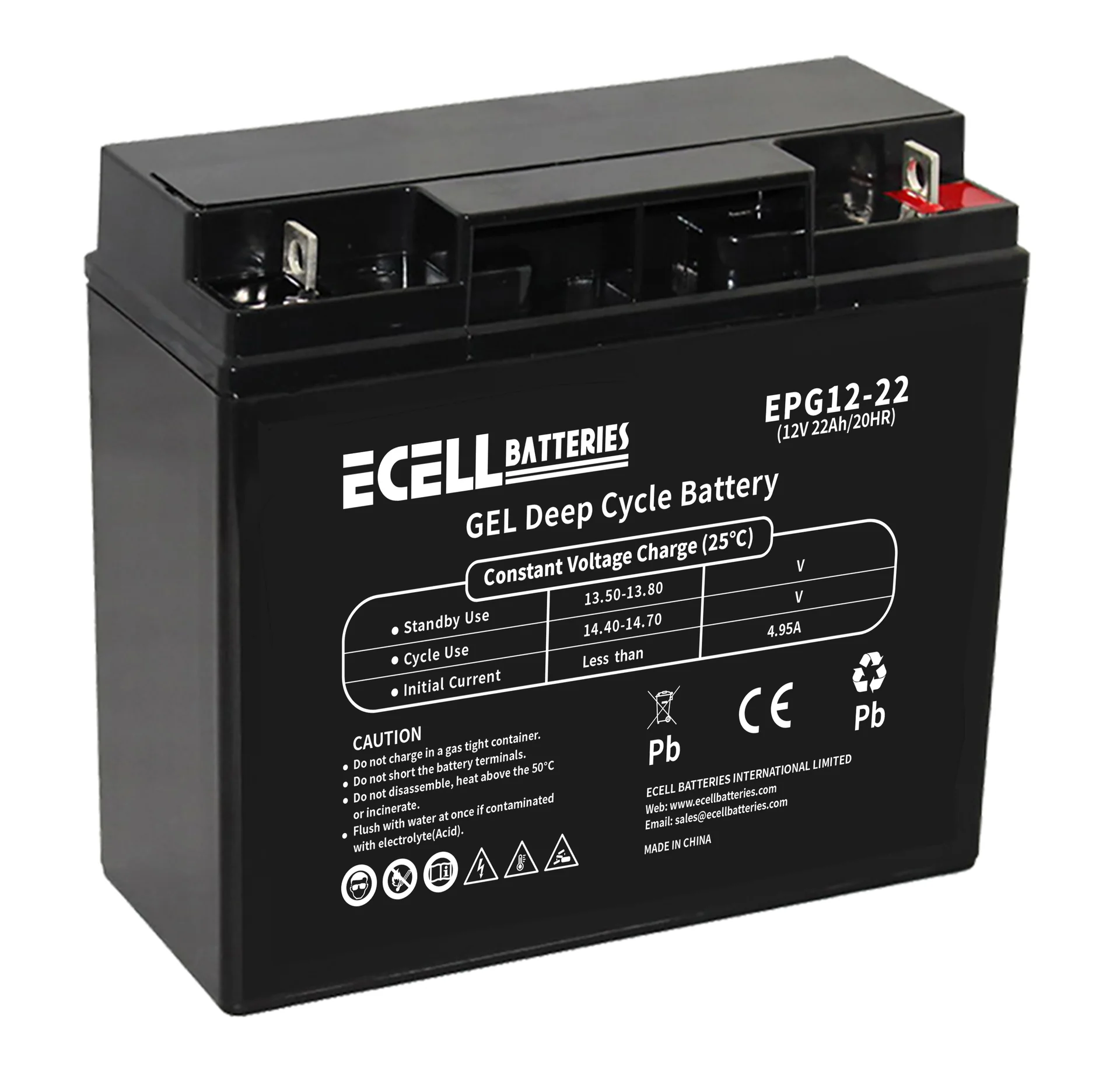 EPG12-22, 12V 22AH 20HR 4.95A 01