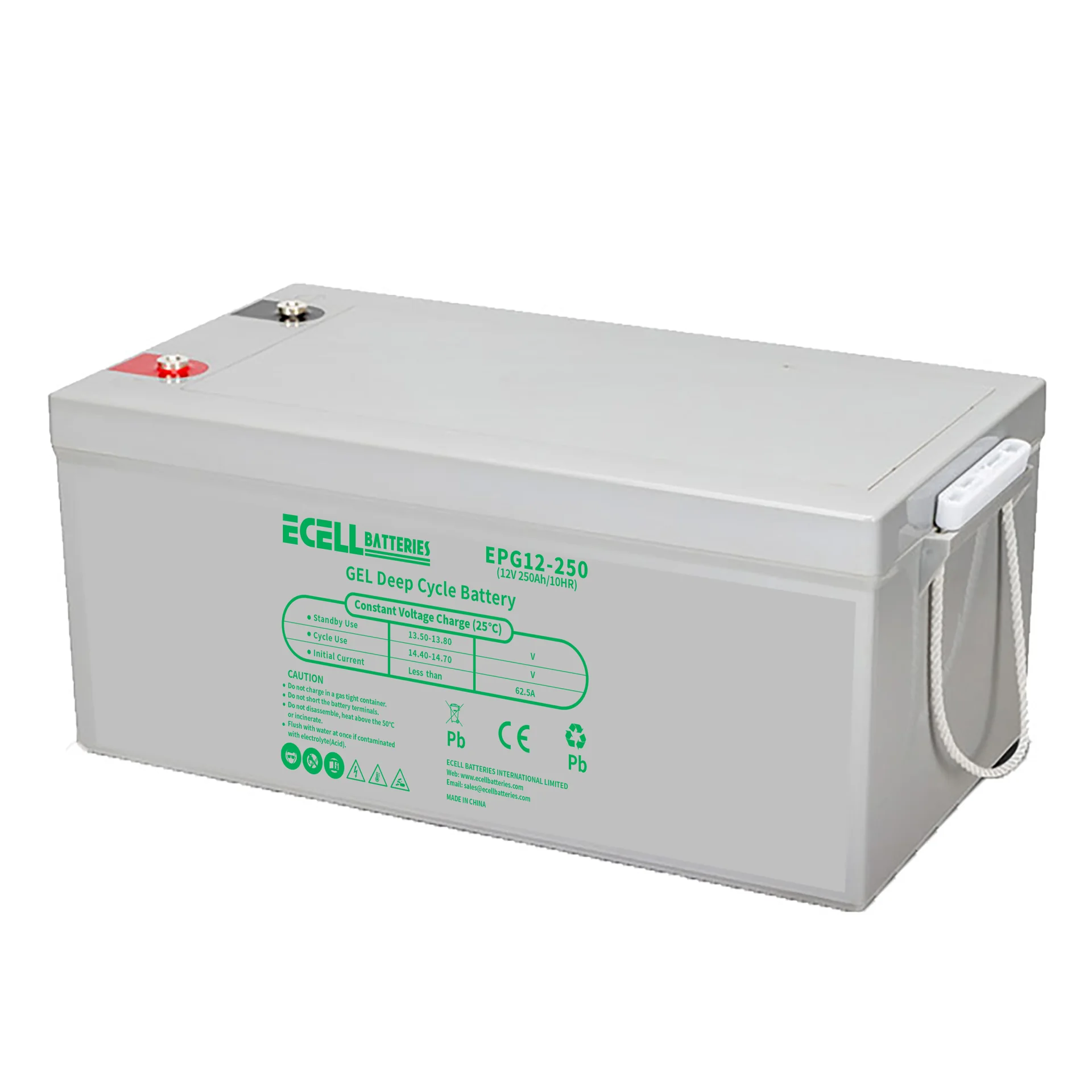 EPG12-250, 12V 250Ah, 62.5A
