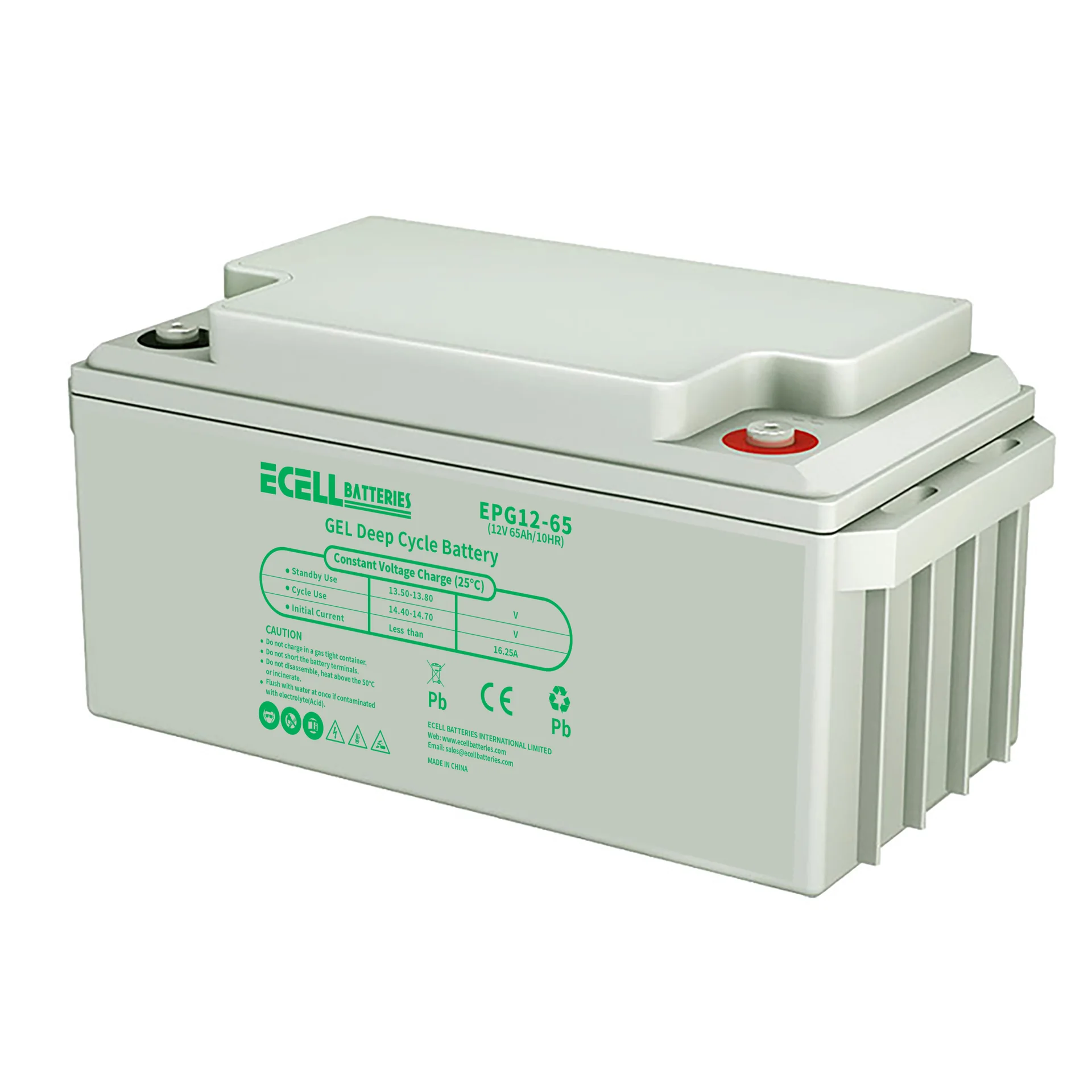 EPG12-65, 12V 65AH 10HR, 16.25A (2)