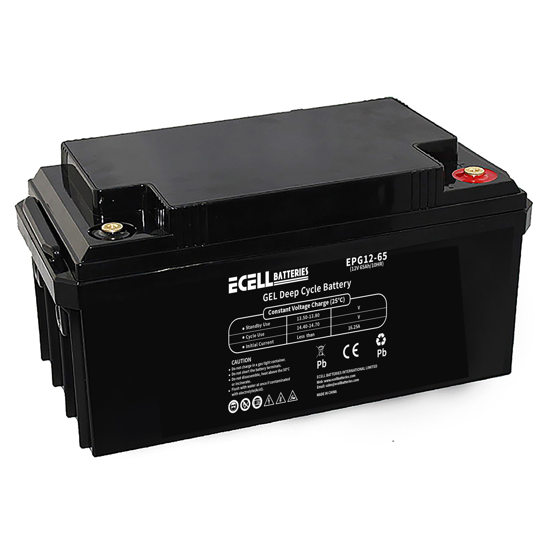EPG12-65, 12V 65Ah, 10HR, 16.25A