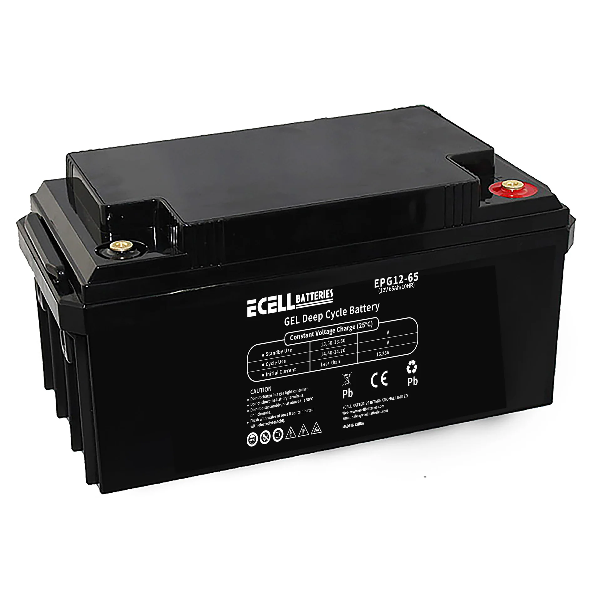 EPG12-65, 12V 65Ah, 10HR, 16.25A