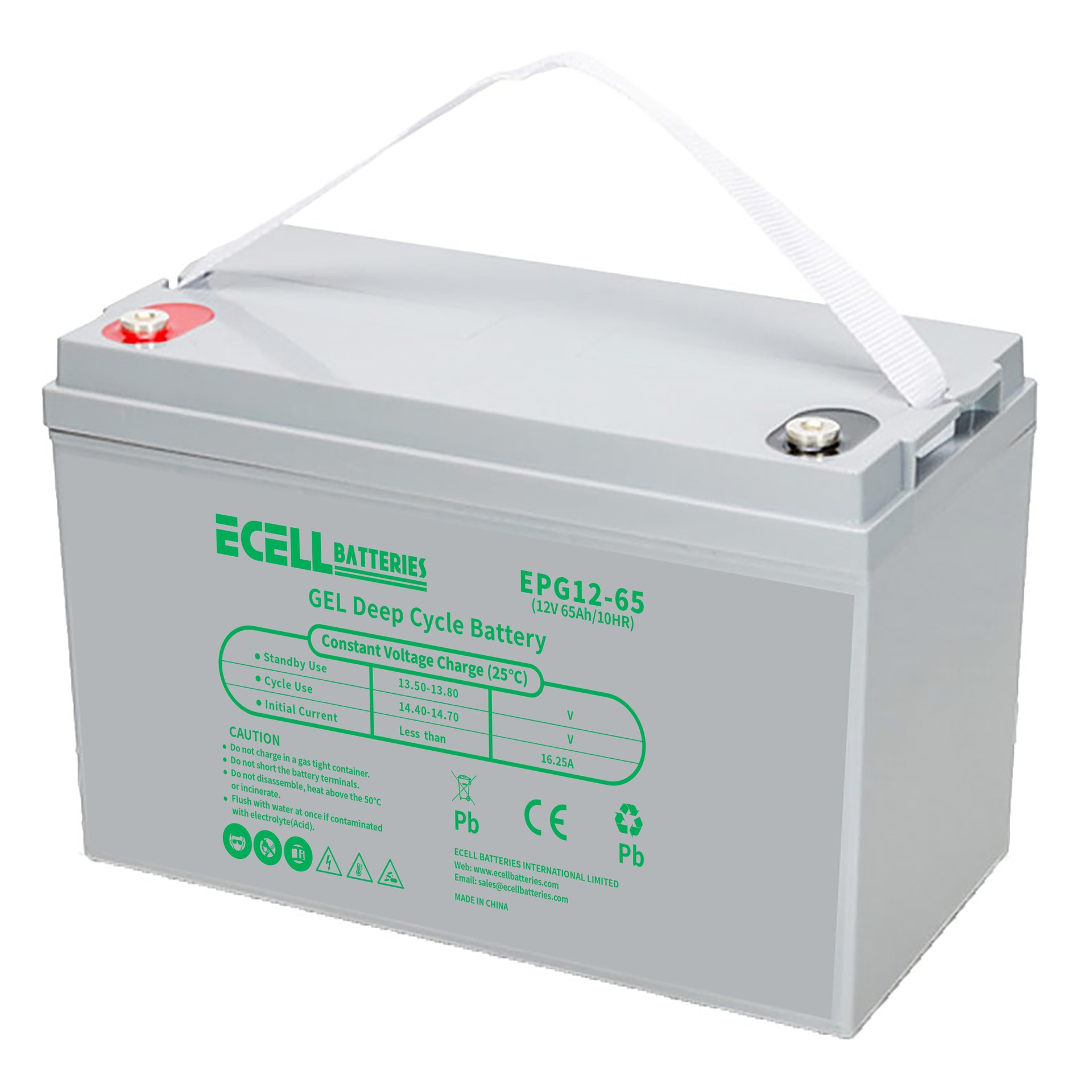 EPG12-65, 12V 65Ah 10HR, 16.25A