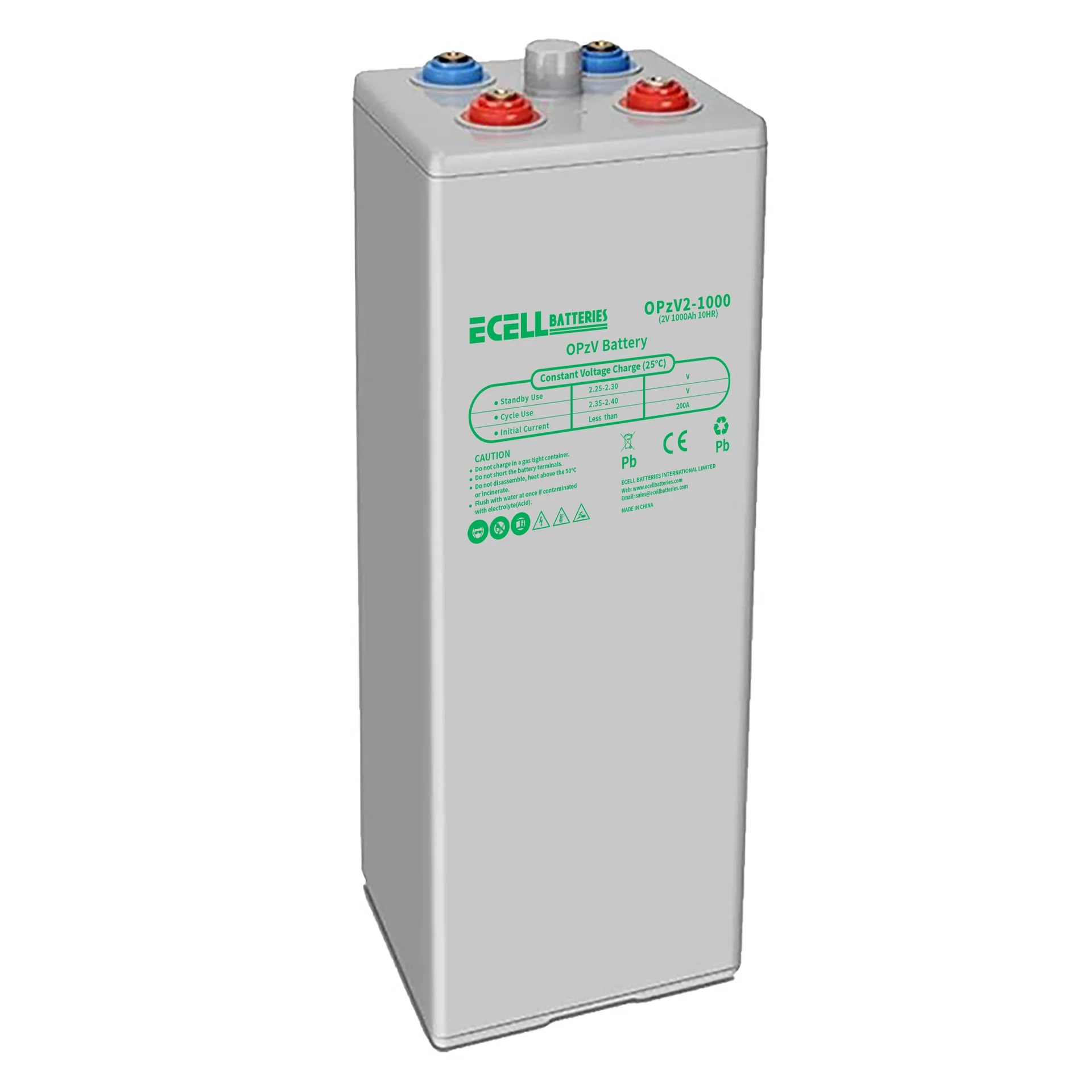 OPzV 2-1000, 2V 1000Ah, 10HR, 200A