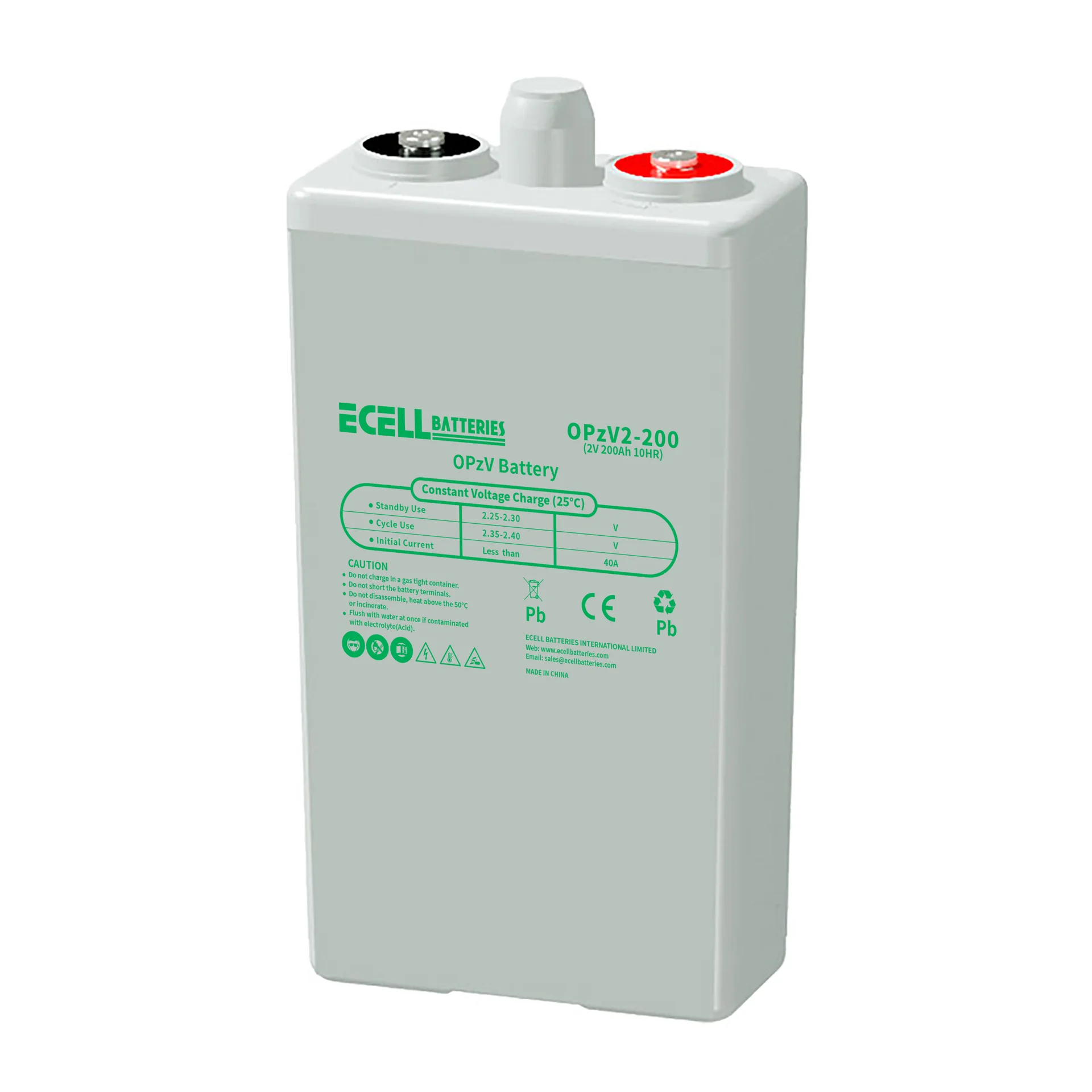 OPzV 2-200, 2V 200Ah, 10HR, 40A