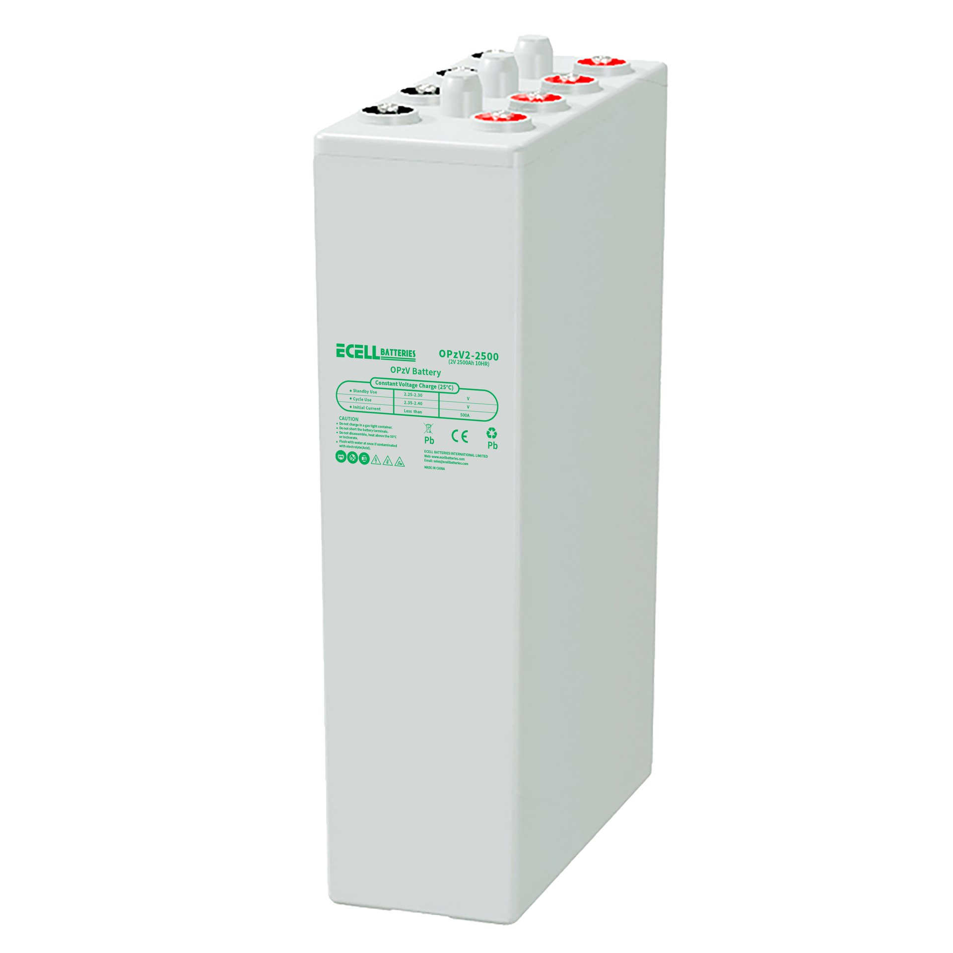 OPzV 2-2500, 2V 2500Ah, 10HR, 500A