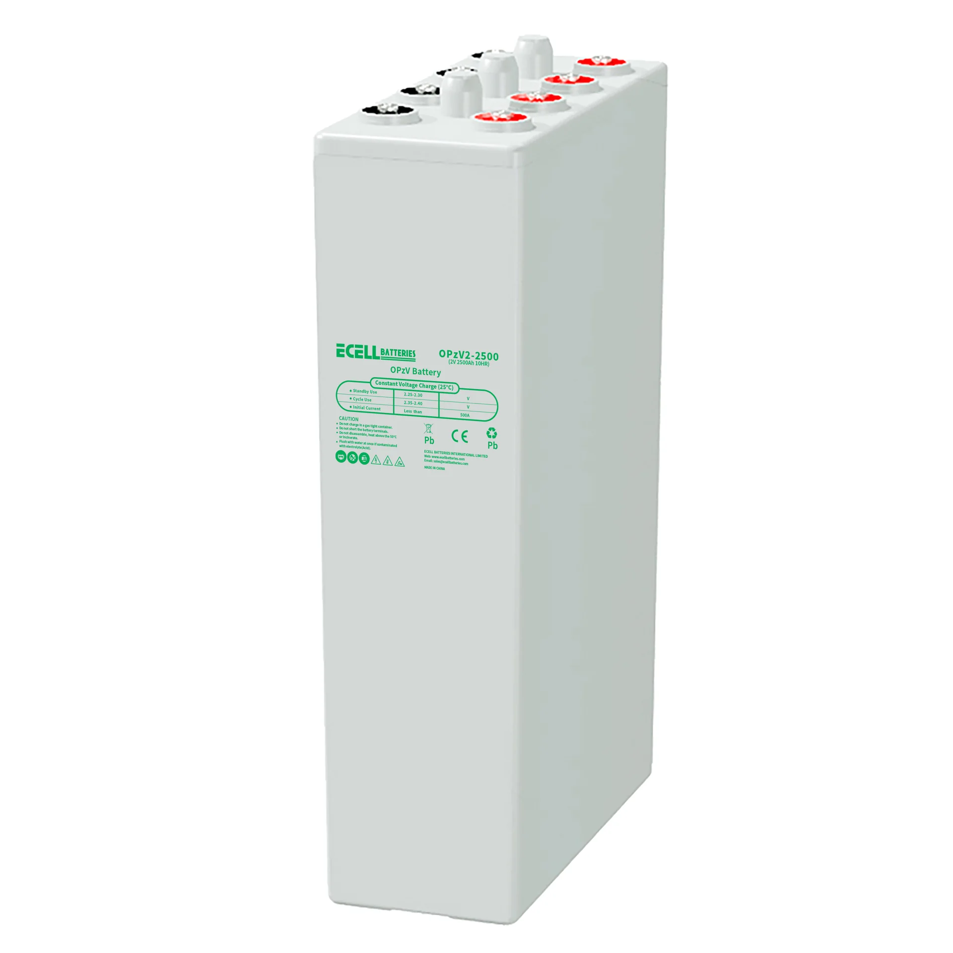 OPzV 2-2500, 2V 2500Ah, 10HR, 500A