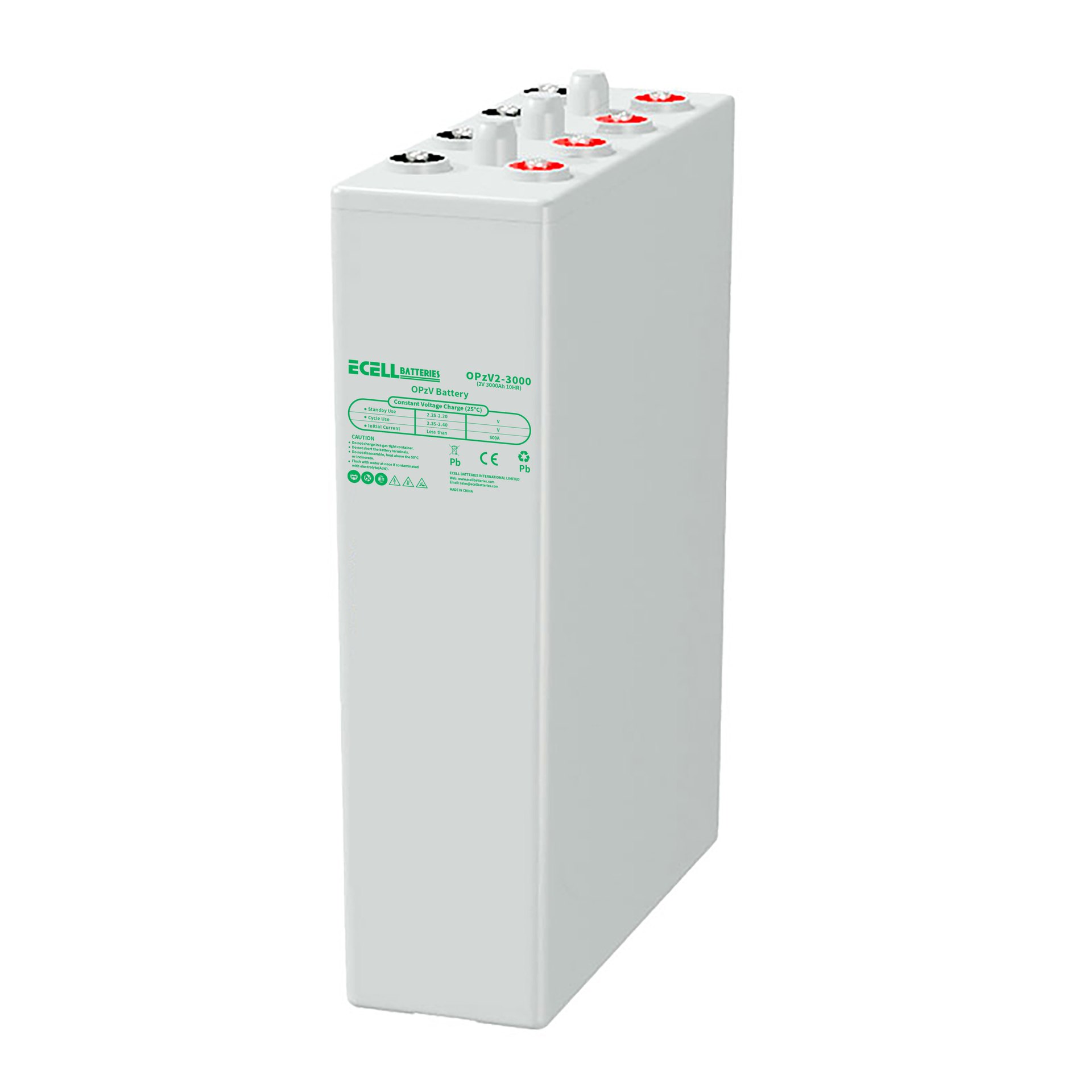 OPzV 2-3000, 2V 3000Ah, 10HR, 600A