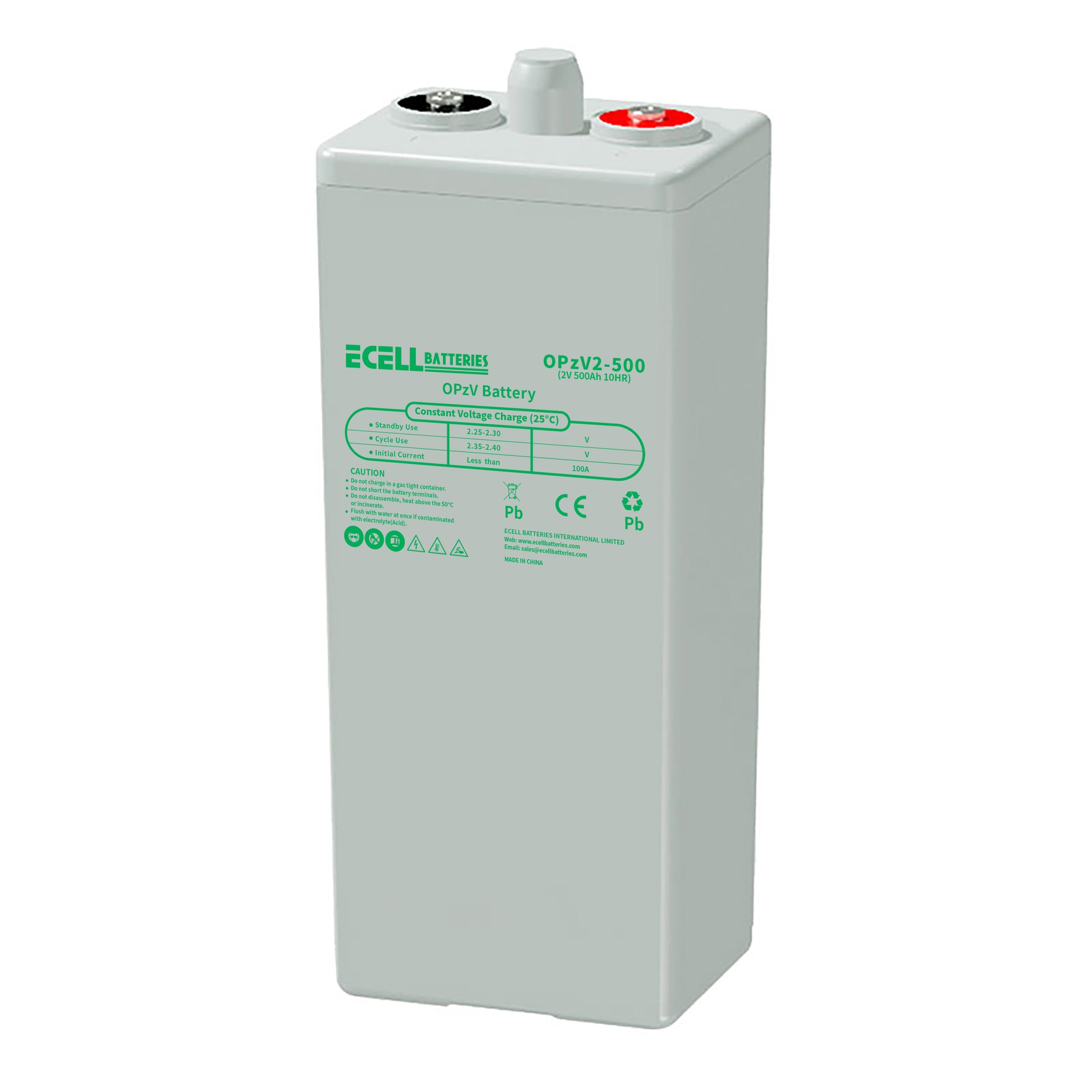 OPzV 2-500, 2V 500Ah, 10HR, 100A