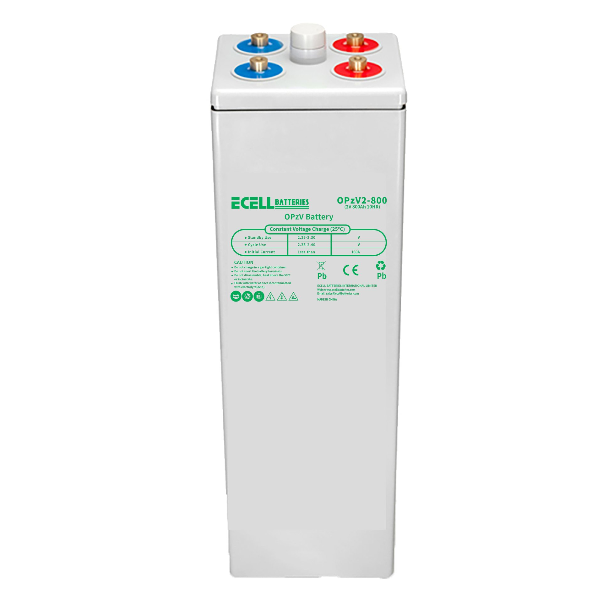 OPzV 2-800, 2V 800Ah, 10HR, 160A