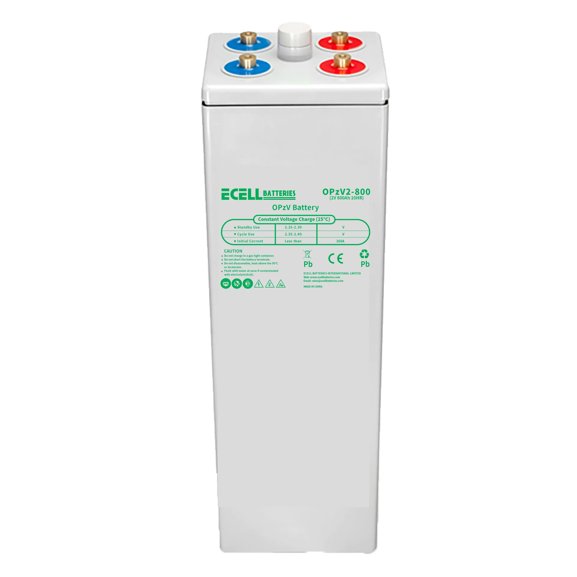 OPzV 2-800, 2V 800Ah, 10HR, 160A
