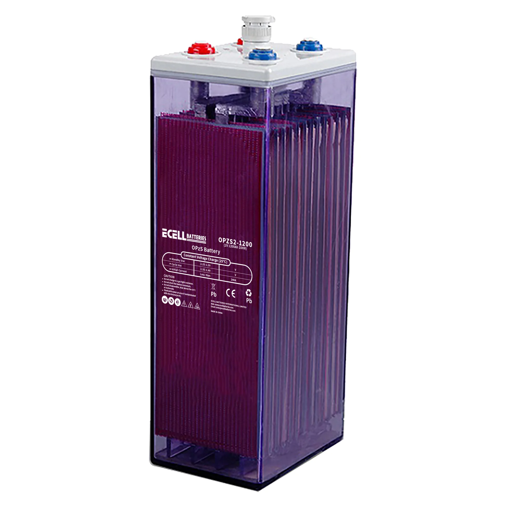 OPzS2-1200, 2V 1200Ah, 10HR, 240A