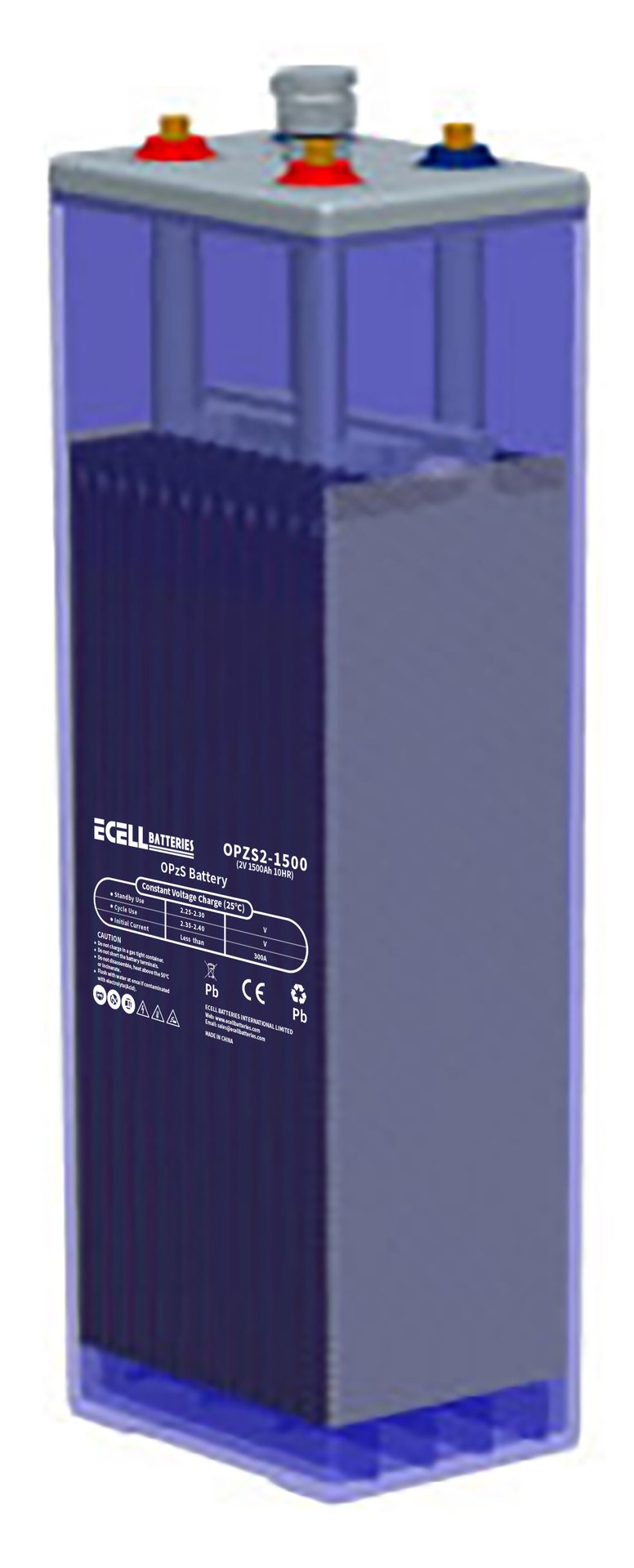 OPzS2-1500, 2V 1500Ah. 300A