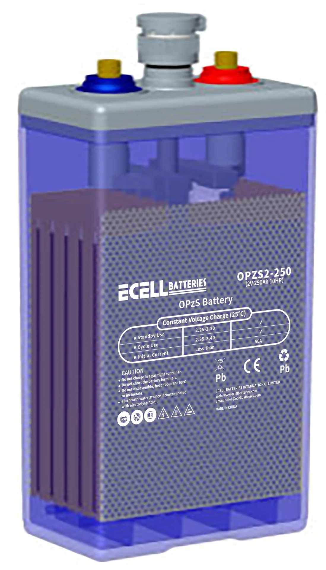 OPzS2-250( 2V 250AH, 50A