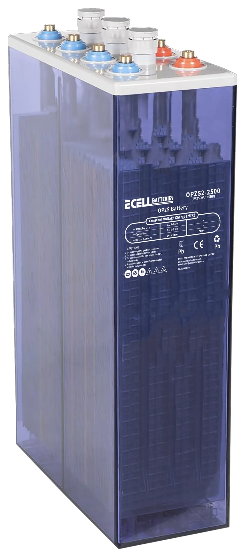 OPzS2500, 2V 2500Ah, 500A